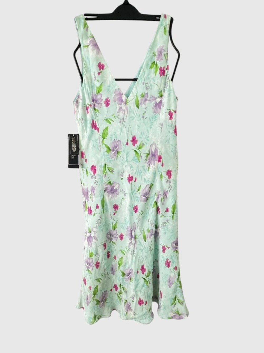 Vintage 90s/Y2K Jones New York floral Silk Dress – Size 12 - Picture 6 of 8